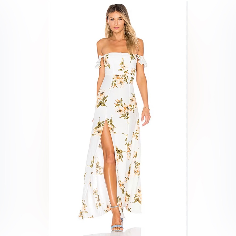 Flynn Skye Off Shoulder Bardot Maxi Dress